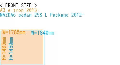 #A3 e-tron 2013- + MAZDA6 sedan 25S 
L Package 2012-